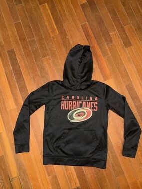 NHL Youth Carolina Hurricanes Black and Red Pullover